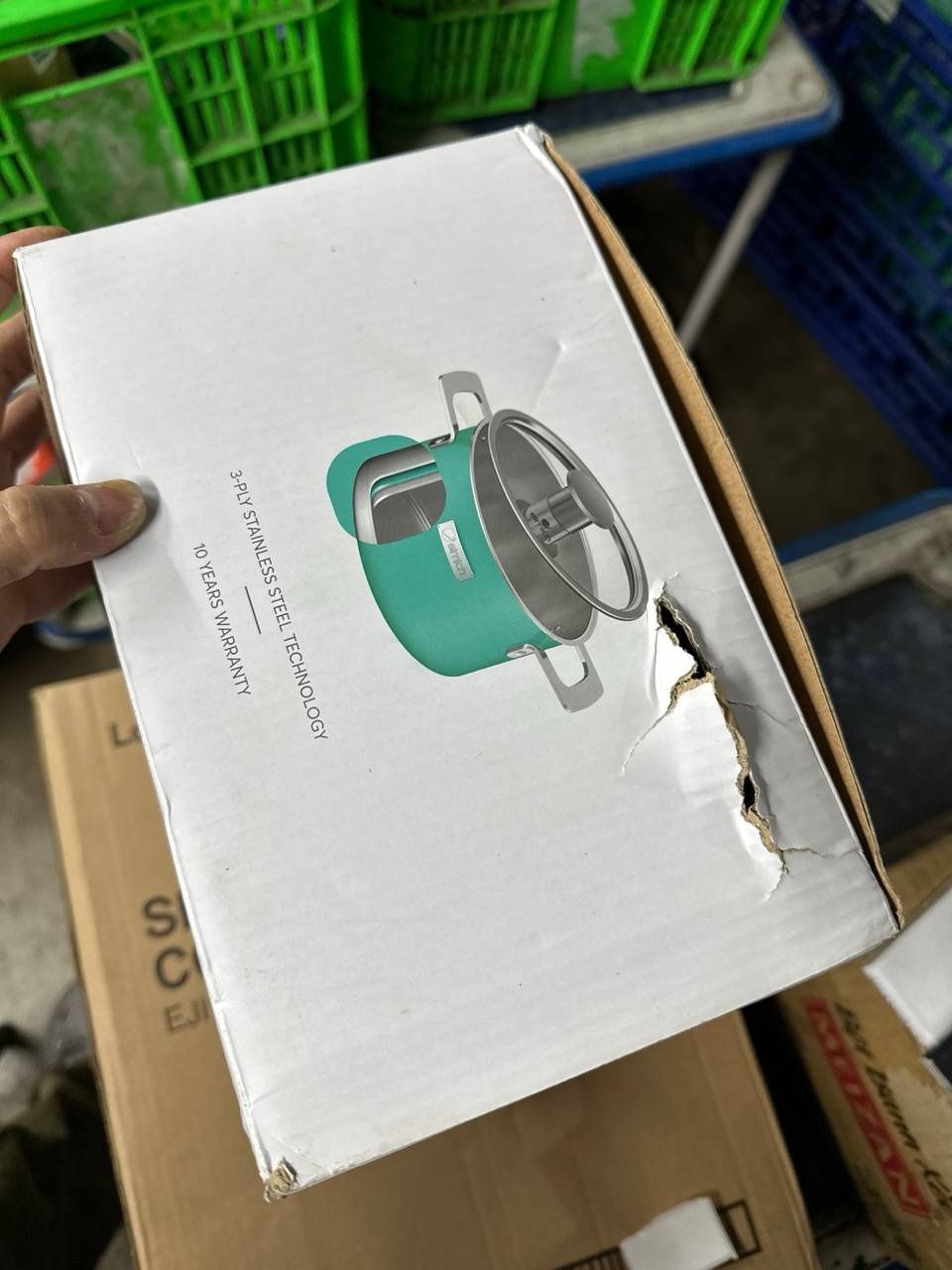 Nồi inox liền khối Elmich Hera - Xanh - 22cm