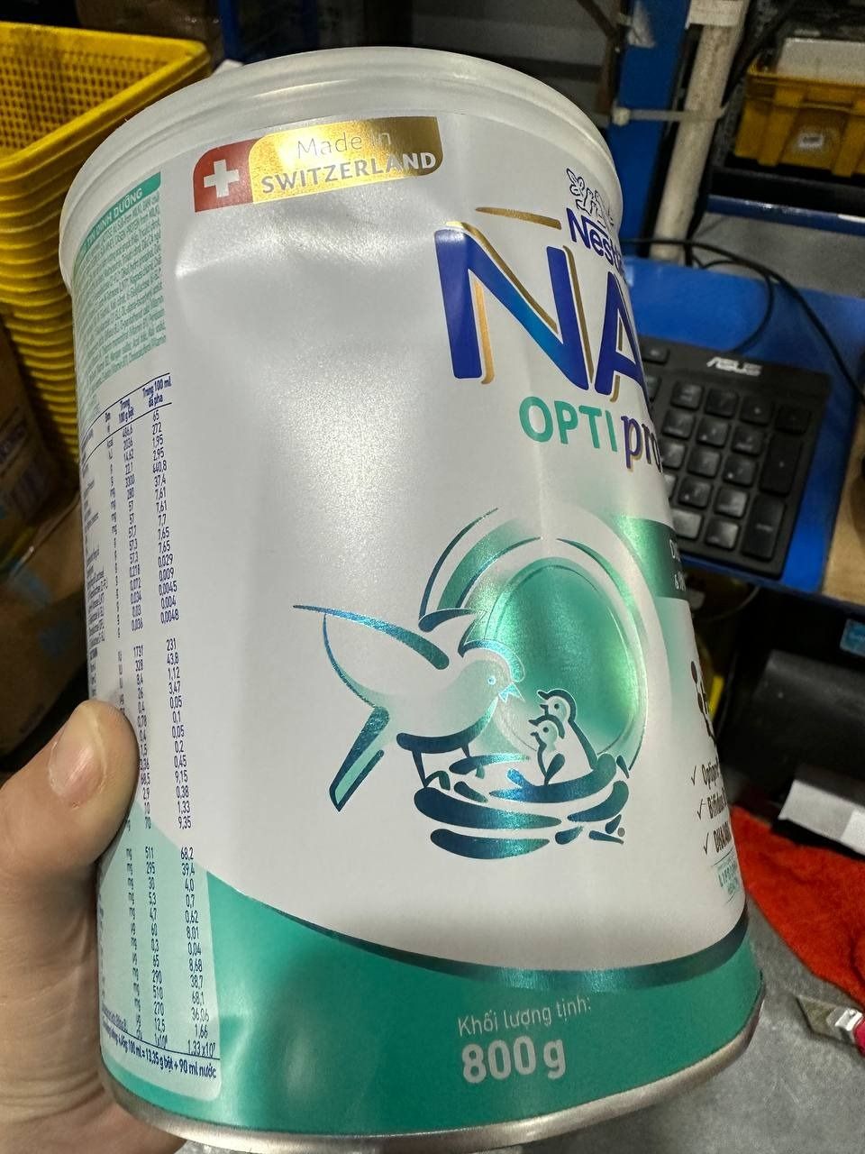 Sữa bột Nestlé NAN OPTIPRO PLUS 2 800g/lon với 5HMO Sản Xuất Tại Thụy Sĩ (6 - 12 tháng)