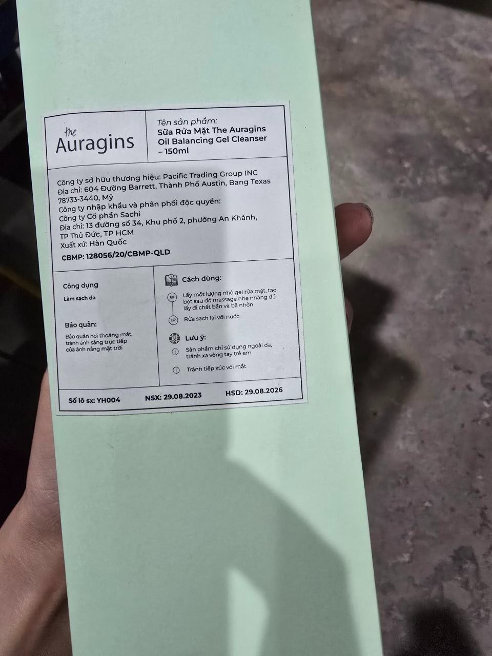 Gel rửa mặt làm sạch sâu cho da dầu mụn The Auragins Oil Balancing Gel Cleanser 150ml