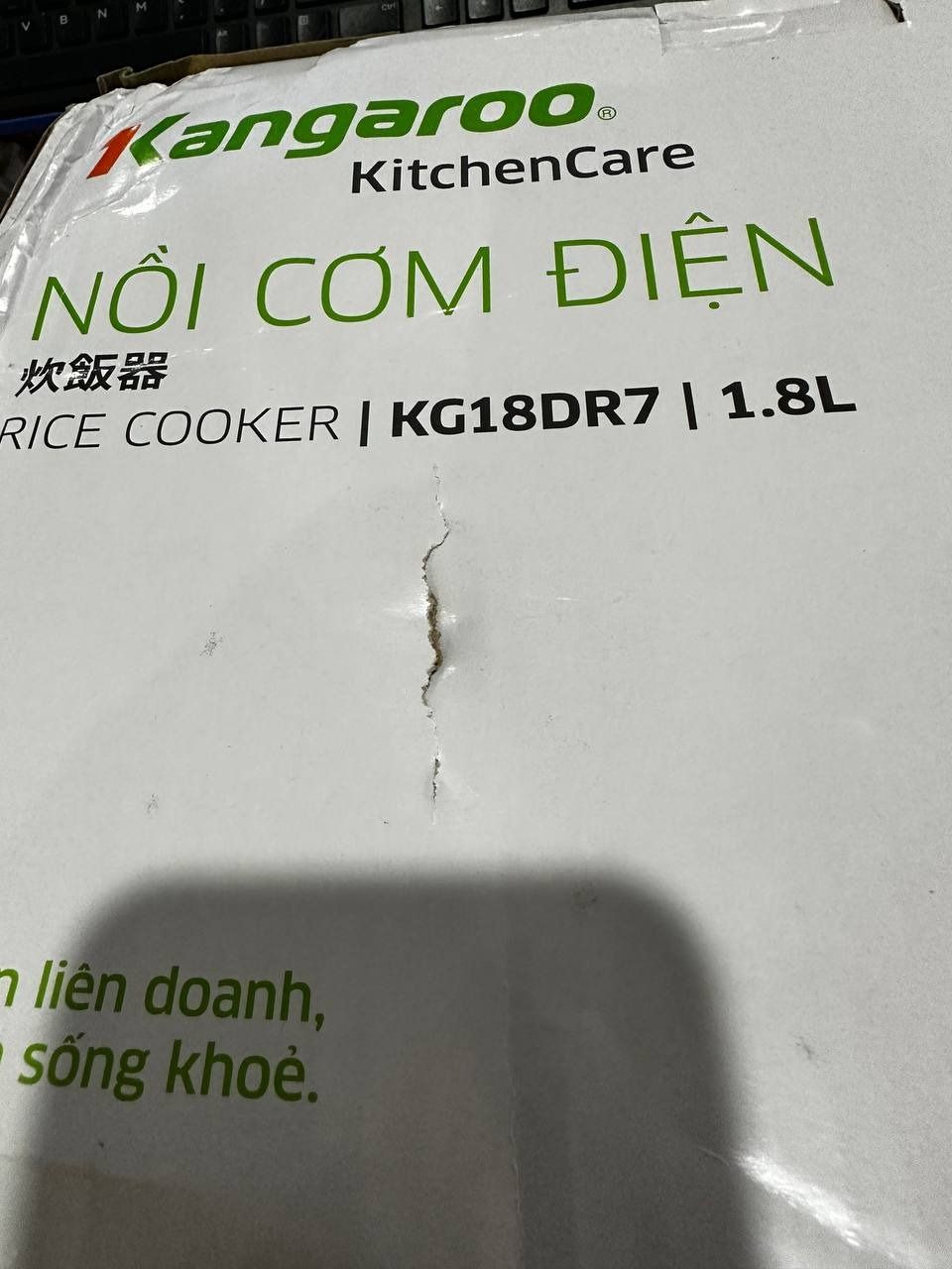 Nồi cơm điện tử Kangaroo 1.8 lít KG18DR7 - Hàng chính hãng