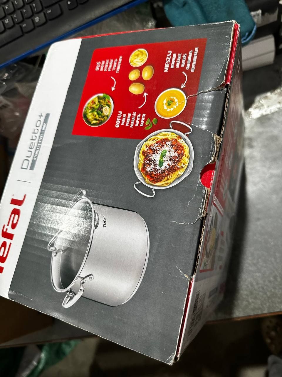 Nồi/ quánh Inox đáy từ Tefal Duetto Plus cao cấp (18cm/20cm/22cm/24cm/28cm) - Hàng chính hãng - Nồi 22cm, 6.1L