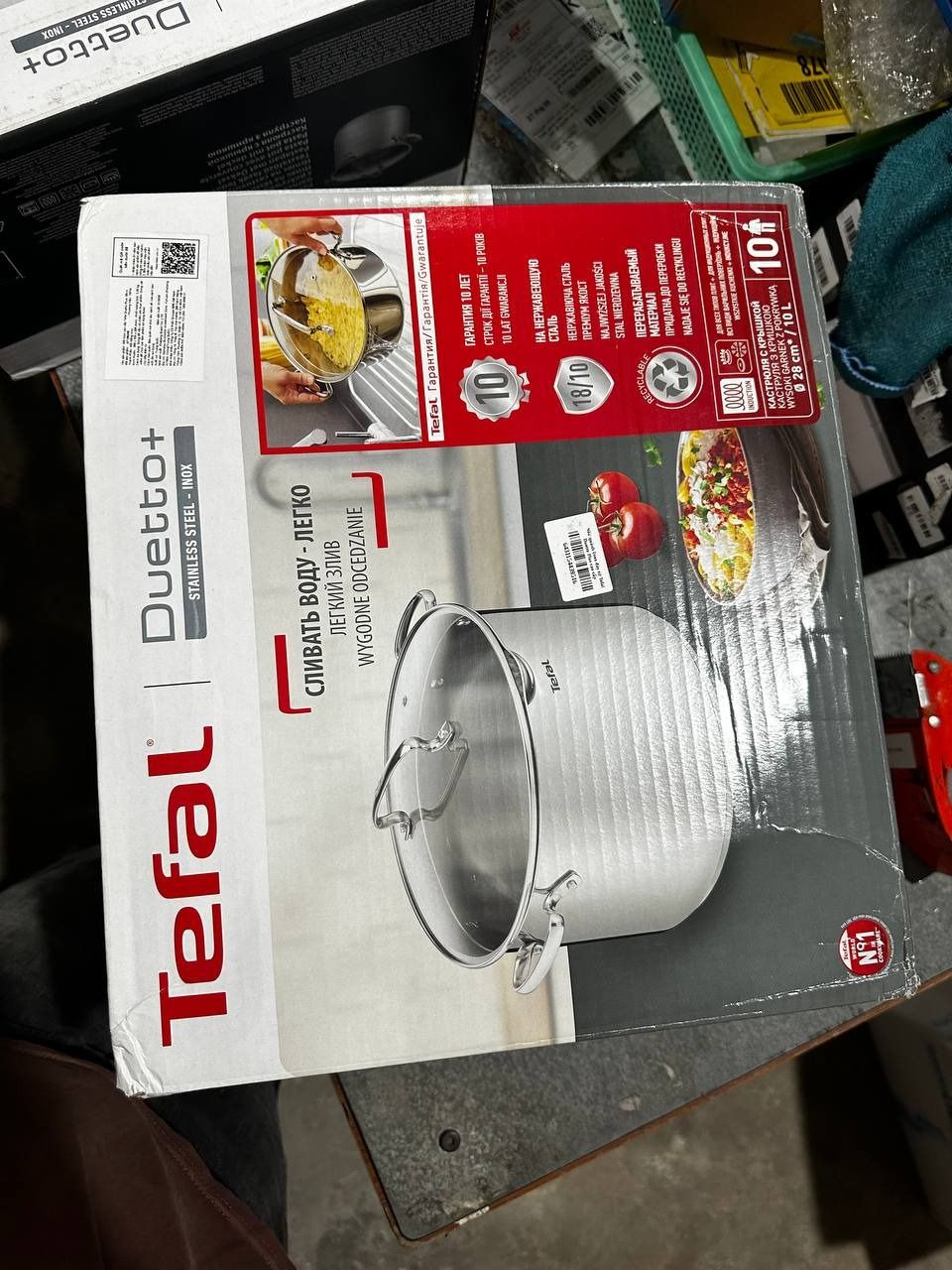 Nồi/ quánh Inox đáy từ Tefal Duetto Plus cao cấp (18cm/20cm/22cm/24cm/28cm) - Hàng chính hãng - Nồi 28cm, 10L