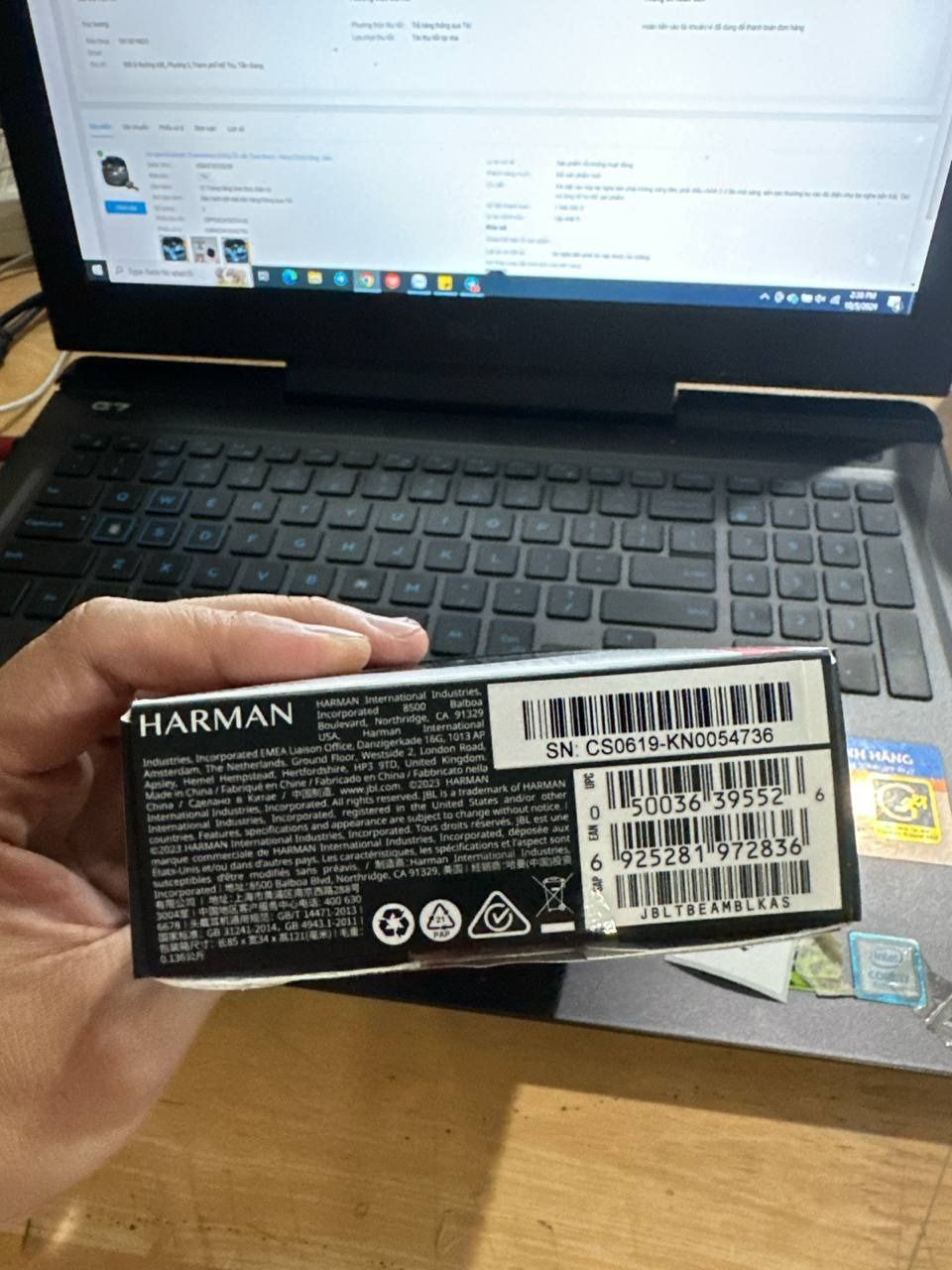 Tai nghe Bluetooth Truewireless Chống Ồn JBL Tune Beam - Hàng Chính Hãng - Đen