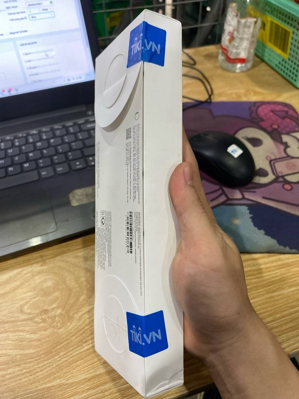 Apple Watch SE 3 2025 GPS (Viền nhôm, dây cao su) - Đêm xanh thẳm - Dây đen - Size S/M - 44mm