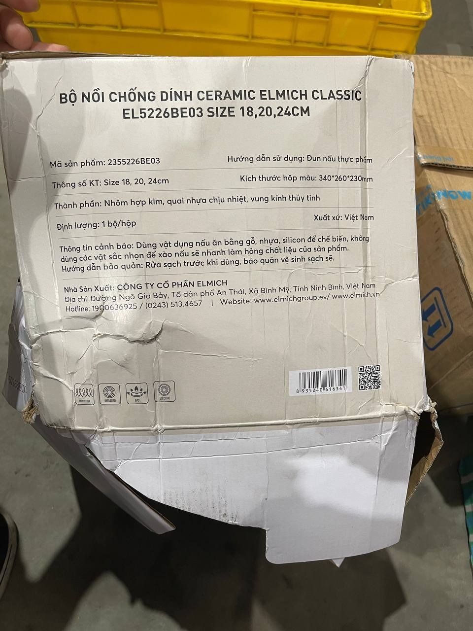 [LIVE] Bộ nồi phủ sứ an toàn Elmich Classic EL-5226BE03 Size 18,20,24cm - Hàng chính hãng