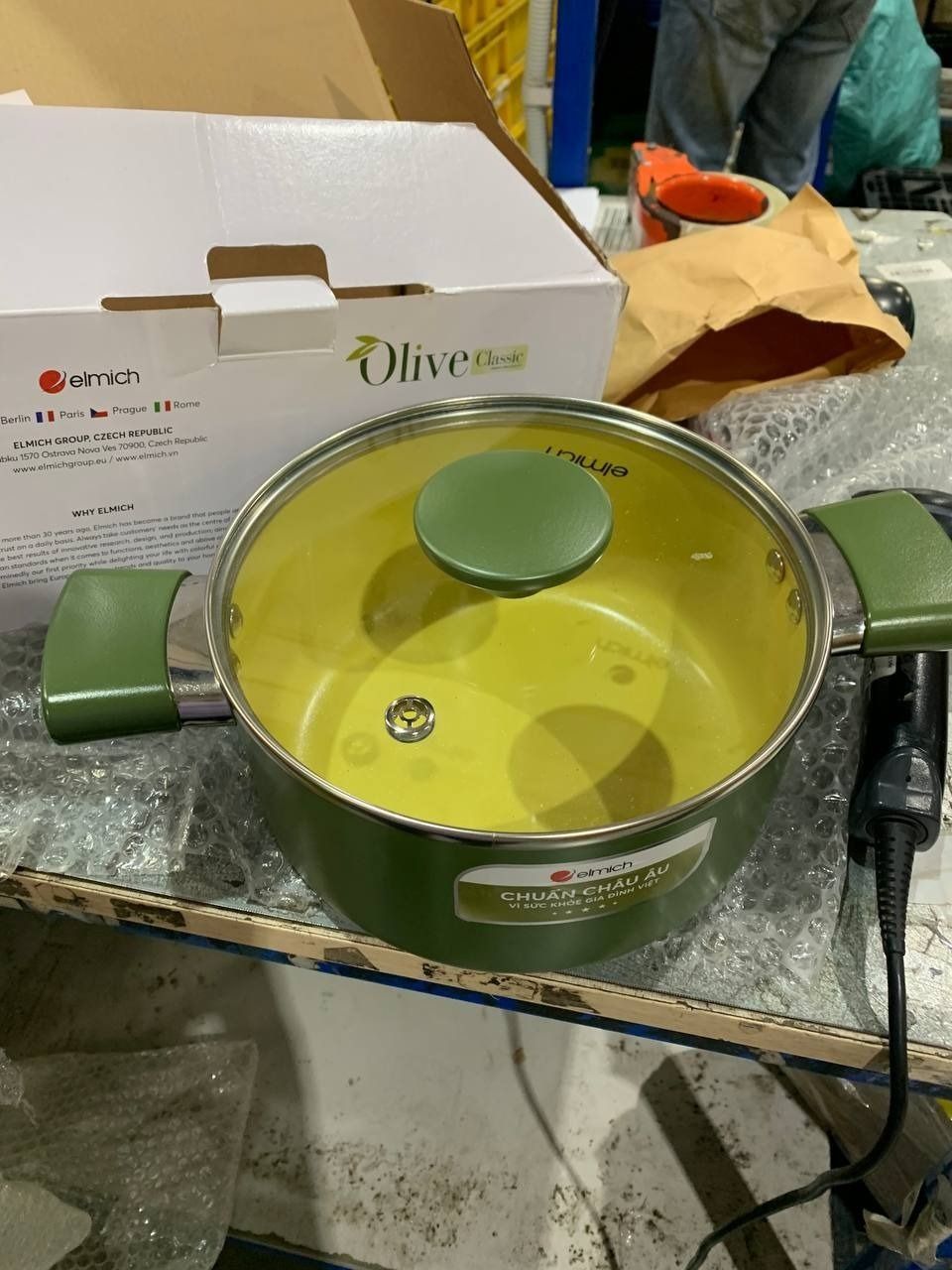 [LIVE] Nồi phủ sứ chống dính Elmich Olive Classic EL-5533OV size 16,18,20cm - Hàng chính hãng - 1 quánh Size 16cm