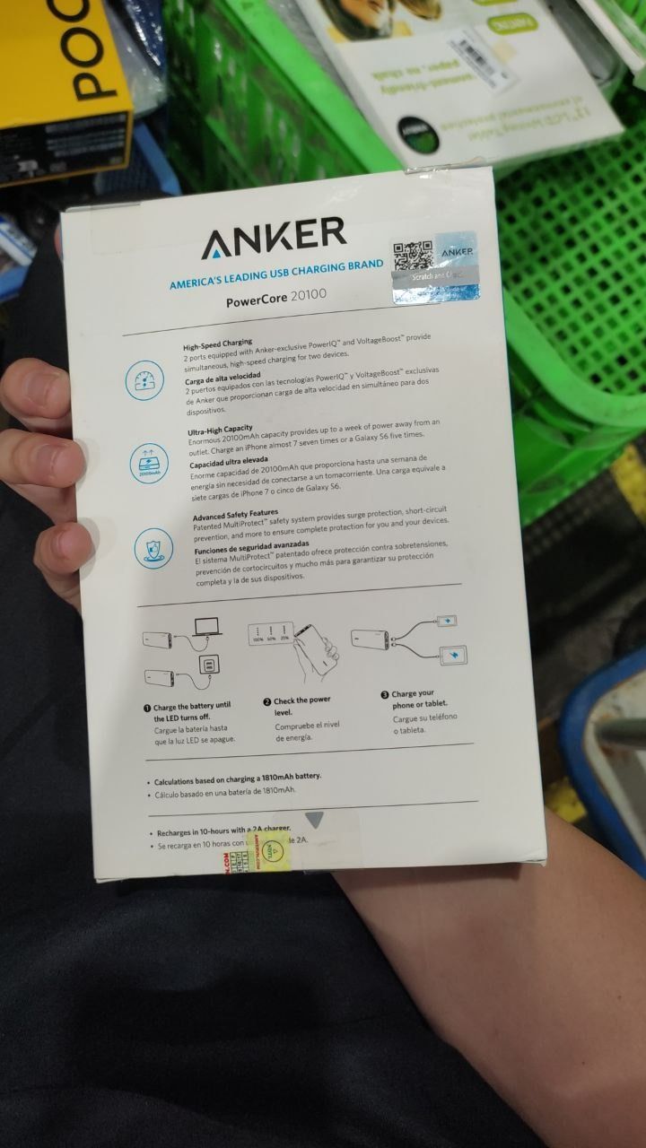 Pin Sạc Dự Phòng Anker PowerCore 20100mAh - A1271 - Đen - Hàng Chính Hãng