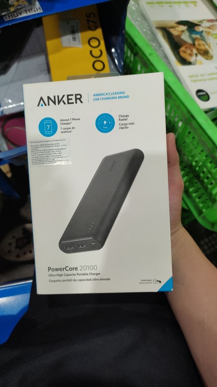 Pin Sạc Dự Phòng Anker PowerCore 20100mAh - A1271 - Đen - Hàng Chính Hãng