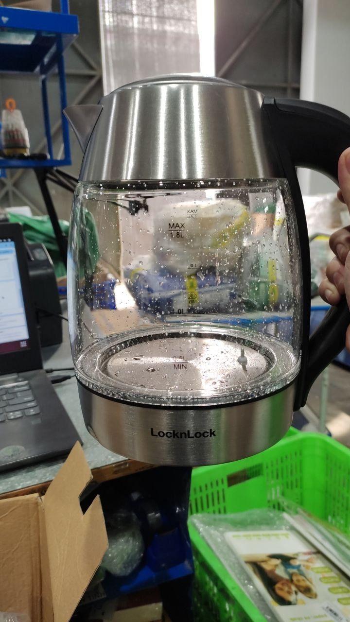 Ấm Điện Thủy Tinh Siêu Tốc Có Điều Chỉnh Nhiệt Độ Lock&Lock EJK341 (1.8L) - Hàng chính hãng