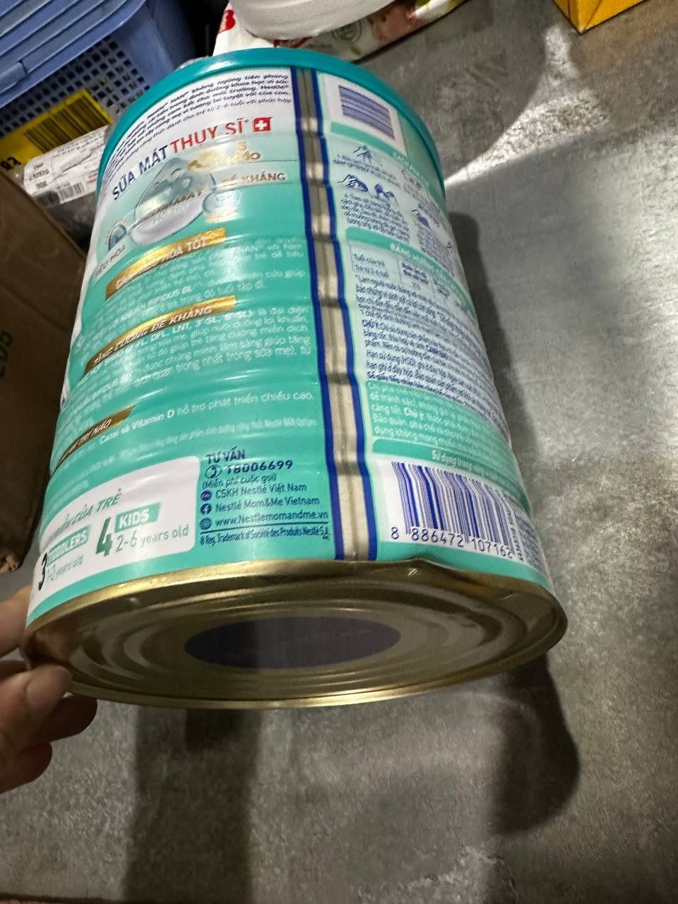 Sữa bột Nestlé NAN OPTIPRO PLUS 4 1500g/lon với 5HMO Giúp tiêu hóa tốt + Tăng cường đề kháng (2 - 6 tuổi) - Tặng Đồ chơi toán học cân bằng