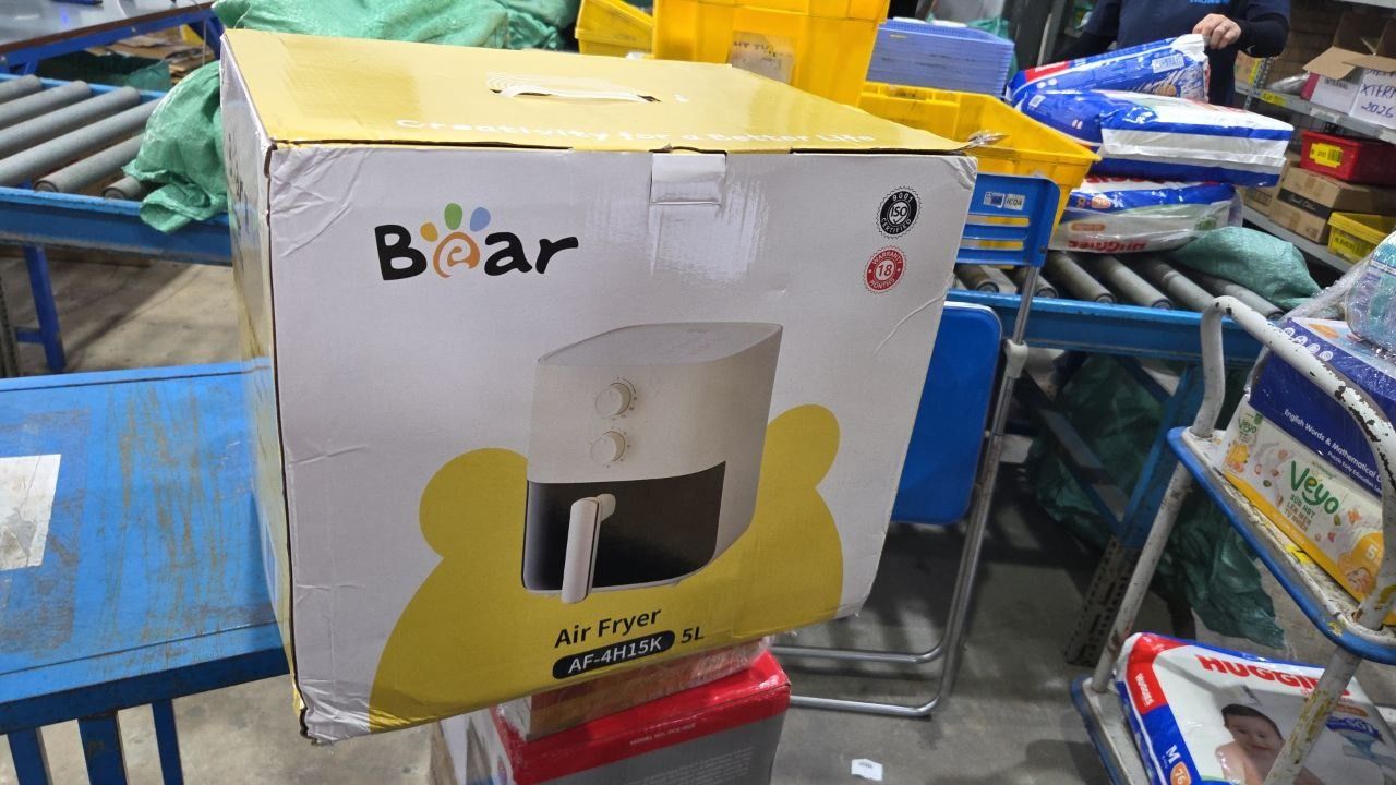 Nồi chiên không dầu Bear QZG-J15M1 (AF-4H15K), Dung tích 5 lít, Công suất 1500W Hàng Chính Hãng