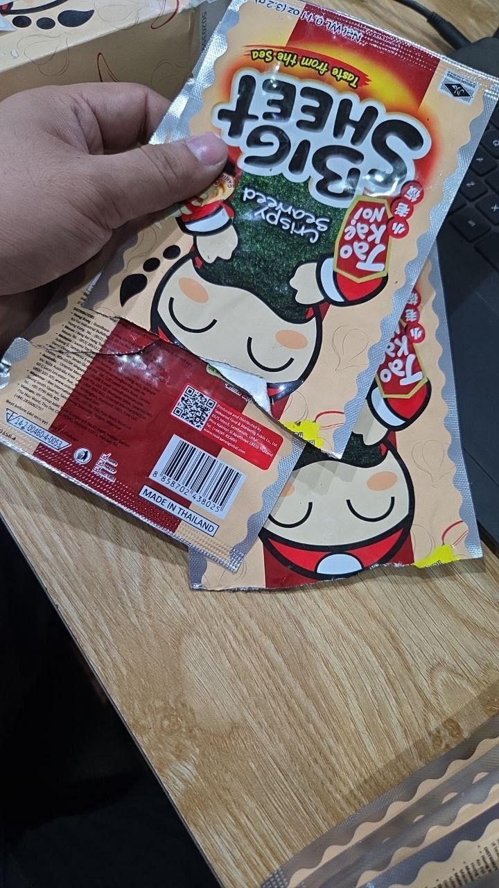 Hộp 12 Gói Rong biển TaoKaeNoi BIG SHEET Vị Mayo