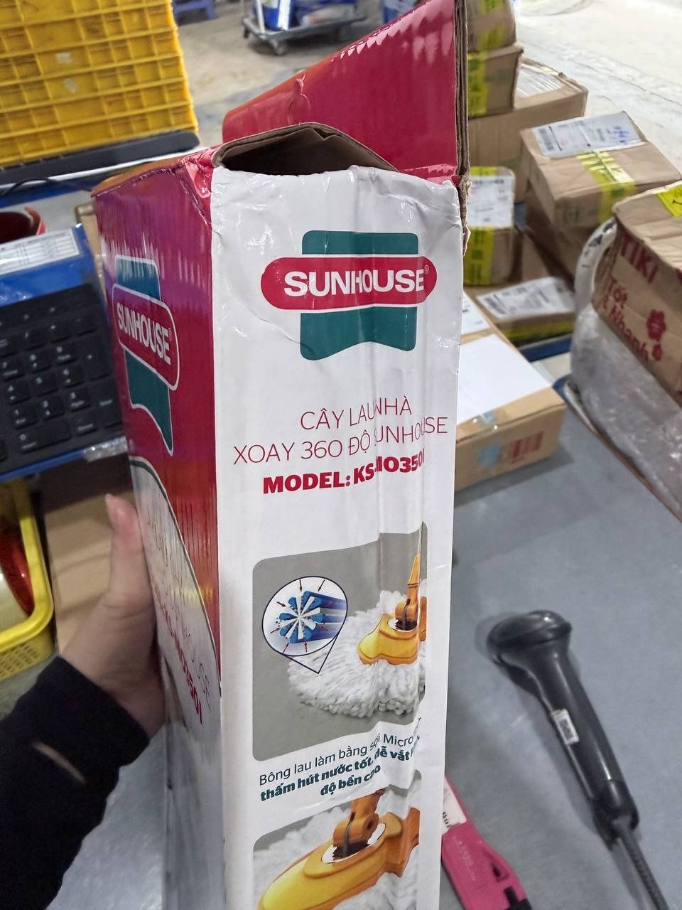 Cây Lau Nhà Xoay 360 Độ Sunhouse Ks-Mo350I