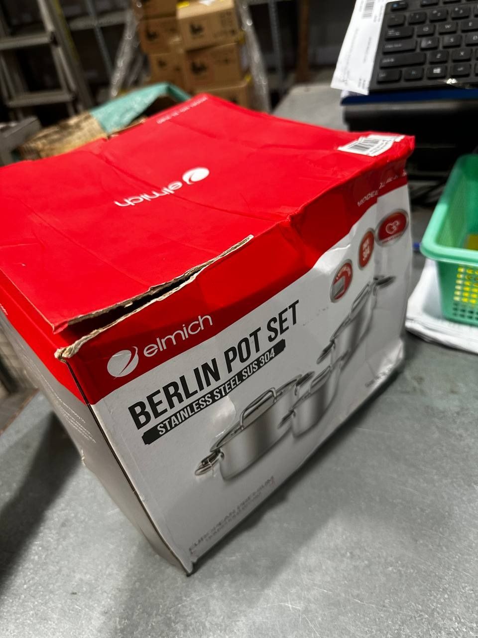 Bộ nồi 5 đáy Inox 304 Elmich Berlin EL 3980 Size 16, 18, 22cm