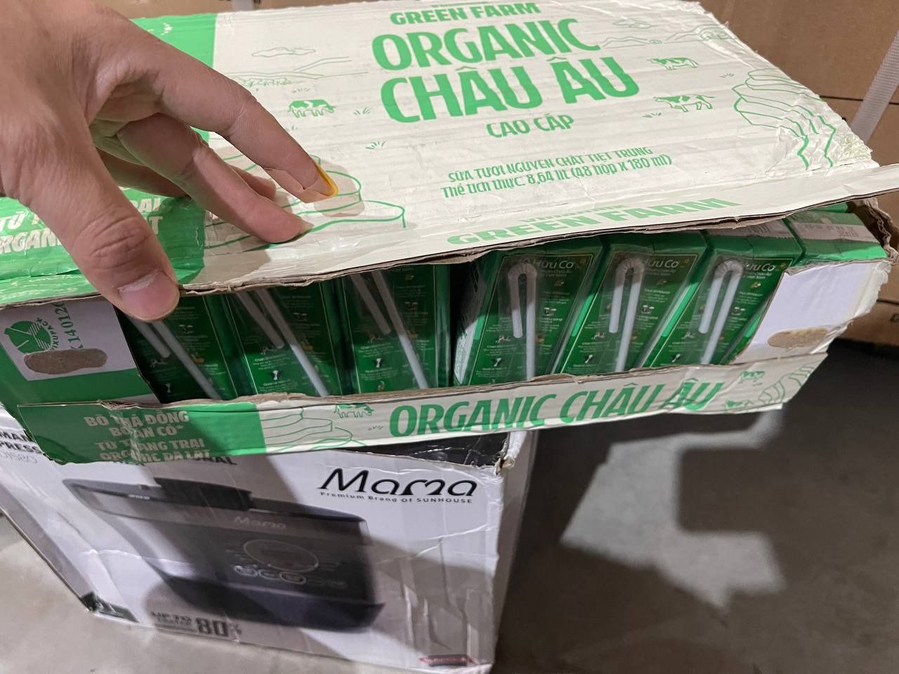 Thùng 48 hộp Sữa Tươi Tiệt Trùng Vinamilk Green Farm Organic 180ml