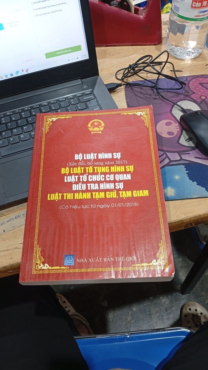 Bộ Luật Hình Sự: Bộ Luật Tố Tụng Hình Sự Luật Tổ Chức Cơ Quan Điều Tra Hình Sự, Luật Thi Hành Tạm Giữ, Tạm Giam