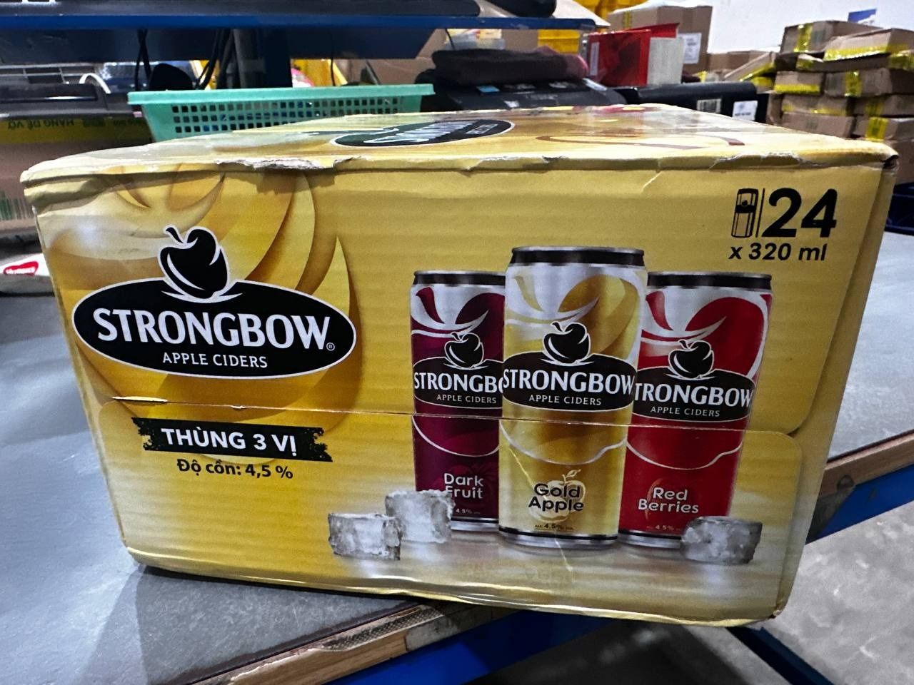 Thùng 24 Lon Nước Táo Lên Men STRONGBOW Mix 3 Vị 320ml/Lon