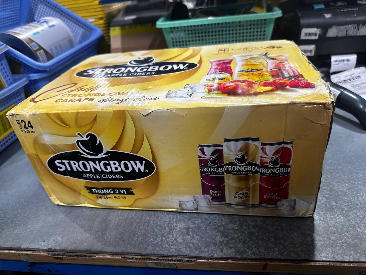 Thùng 24 Lon Nước Táo Lên Men STRONGBOW Mix 3 Vị 320ml/Lon