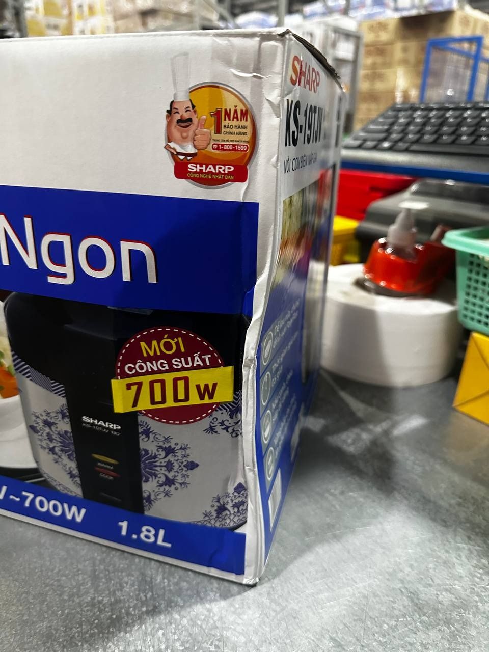 Nồi Cơm Điện Nắp Gài Sharp KS-19TJVBC (1.8L) - Hàng Chính Hãng