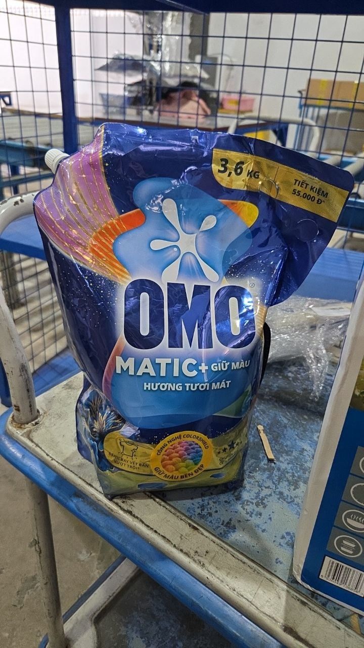 Combo 2 Túi Nước Giặt Omo Matic Bền Đẹp Bền Màu Cho Máy Giặt Cửa Trước 3.6KG
