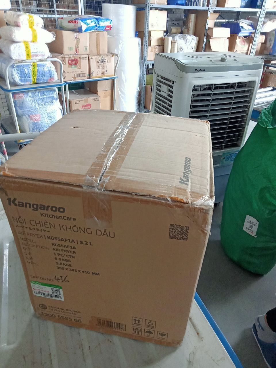 Nồi chiên không dầu điện tử  5.2L Kangaroo KG55AF1A - Hàng chính hãng