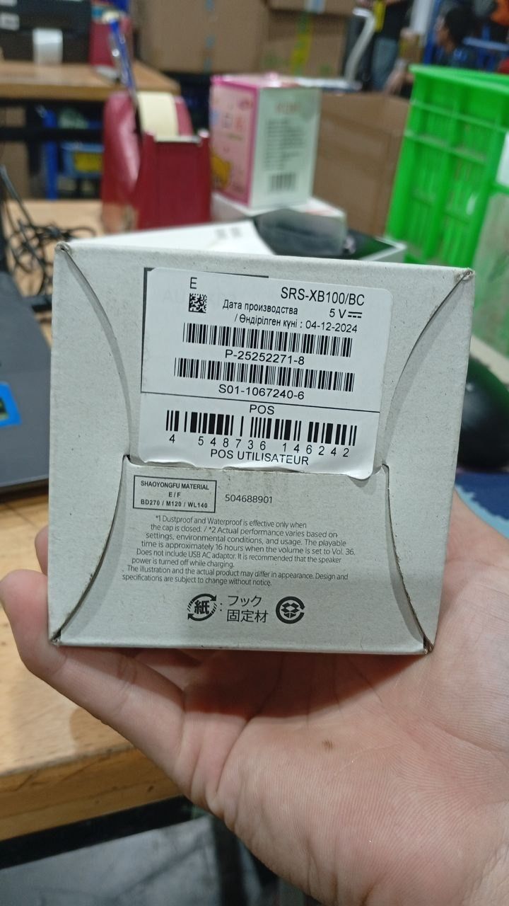 Loa Bluetooth Sony SRS-XB100 - Hàng chính hãng - Đen