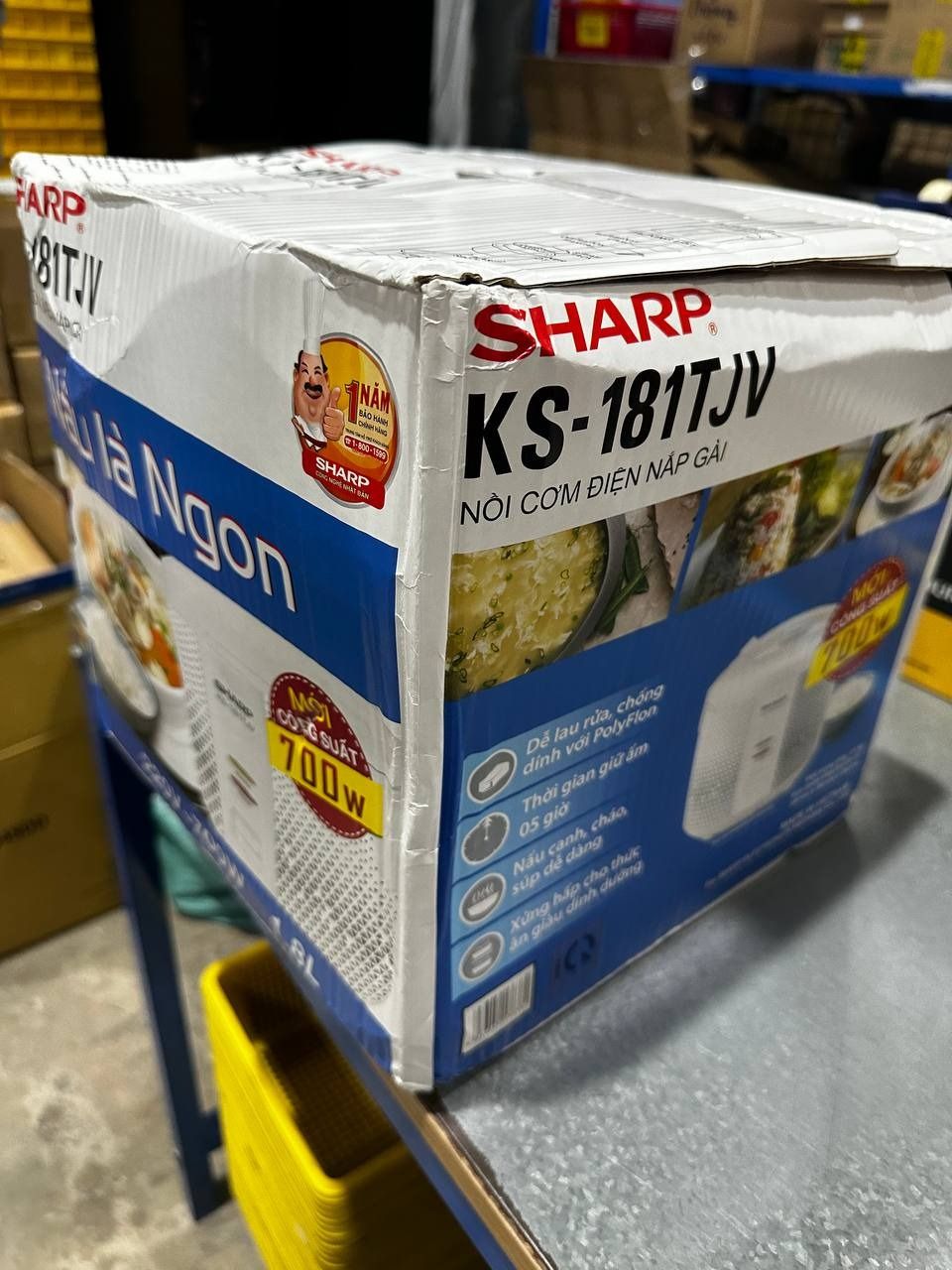 Nồi Cơm Điện Nắp Gài Sharp KS-181TJV - 1.8 L - Hàng chính hãng