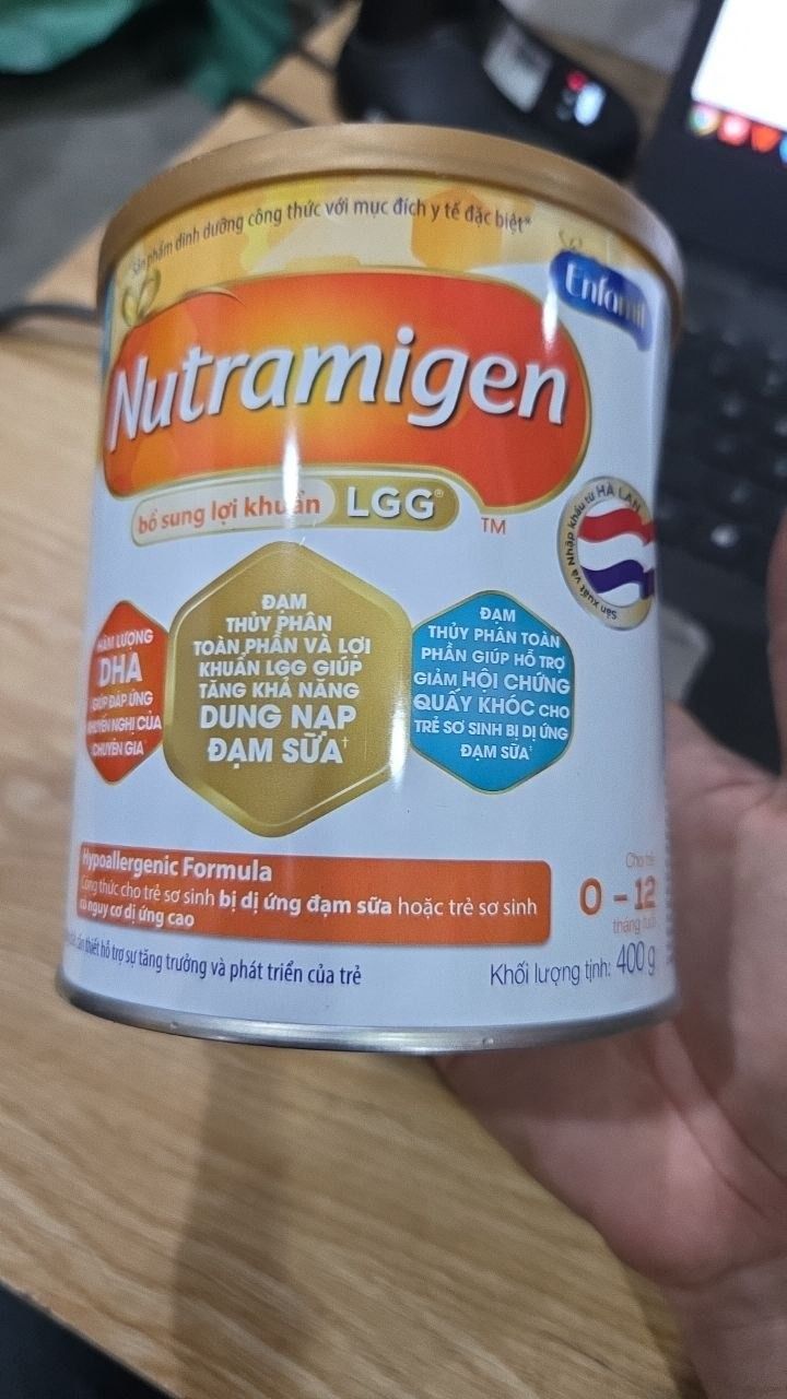 Sữa bột Nutramigen A+ LGG - Sữa cho trẻ dị ứng đạm sữa bò cho trẻ 0-12 tháng (400g)