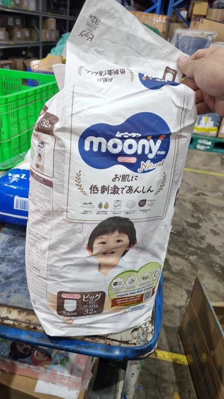 Tã Quần Moony Natural Bông Organic XL32 (32 Miếng)