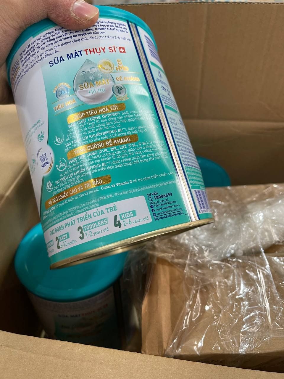 Bộ 3 lon Sữa bột NAN OPTIPRO PLUS 4 Nestle Bé 2-6 tuổi 800g/lon Giúp tiêu hóa tốt - Nồi đa năng