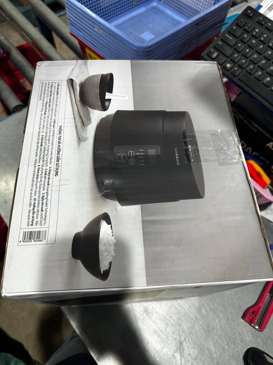 Nồi cơm điện Locknlock EJR346BLK (Giữ ấm 24h - 5 chế độ nấu - lòng nồi chống dính) 1.2 Lít - Black - Hàng chính hãng