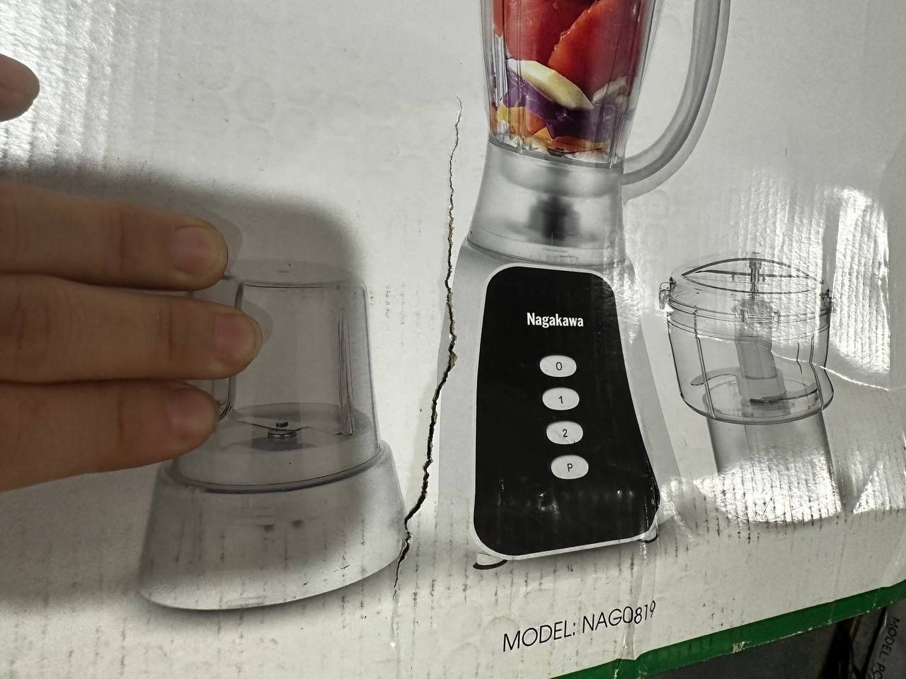 Máy xay sinh tố Nagakawa NAG0819 - Lưỡi dao 4 cánh sắc bén - Hàng Chính hãng