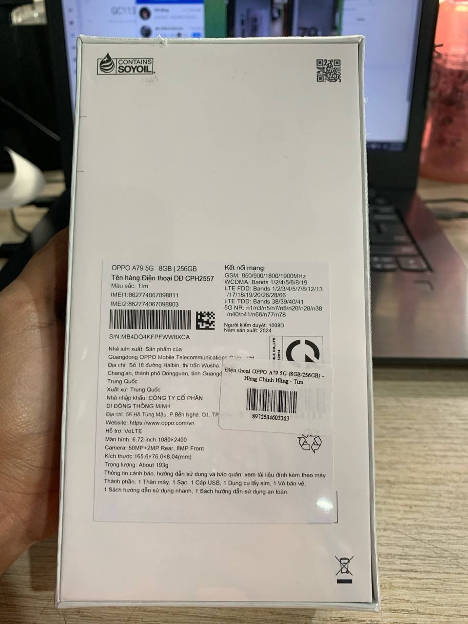 Điện thoại OPPO A79 5G (8GB/256GB) - Hàng Chính Hãng - Tím