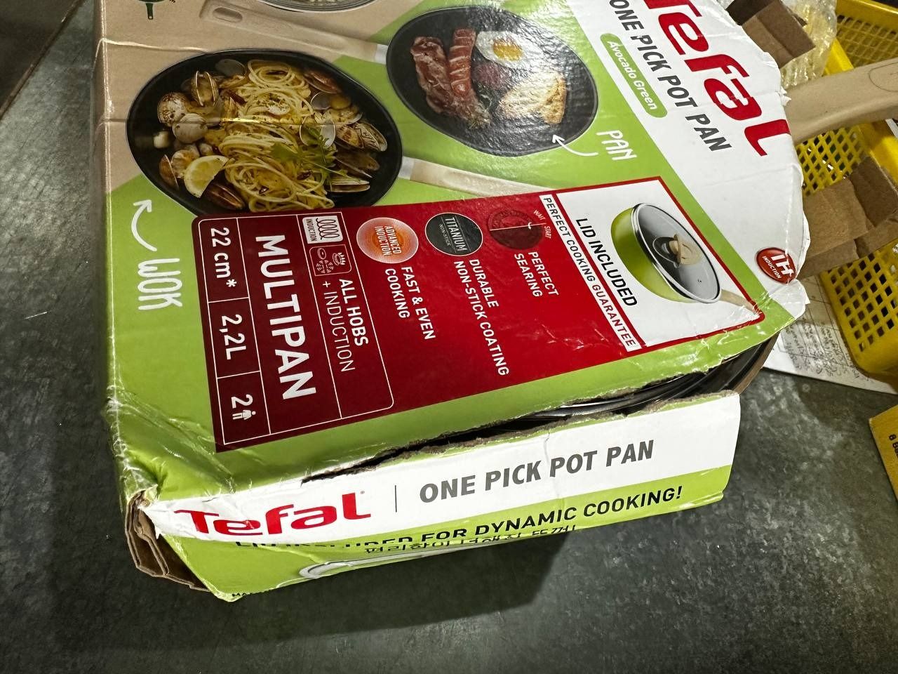 Chảo nồi có nắp chống dính đa năng Tefal One Pick Pot Pan 3 trong 1 - 22cm - Hàng chính hãng - Xanh