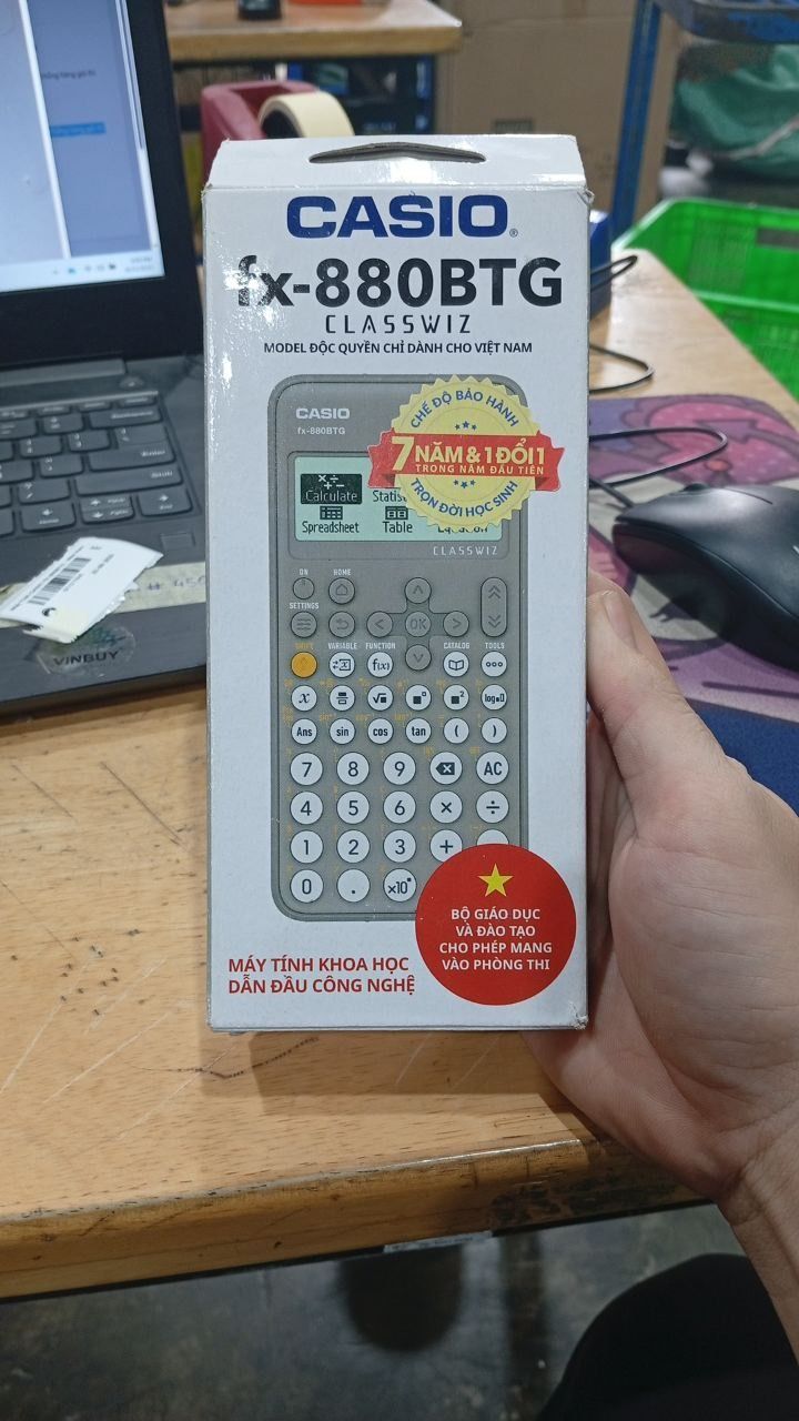 Máy Tính CASIO FX-880BTG - Màu Xám