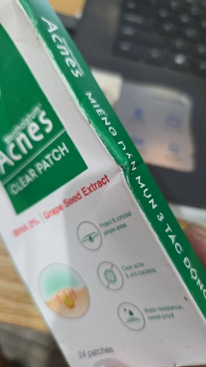 Miếng dán mụn giúp giảm mụn sưng viêm Acnes Clear Patch (24 Miếng)