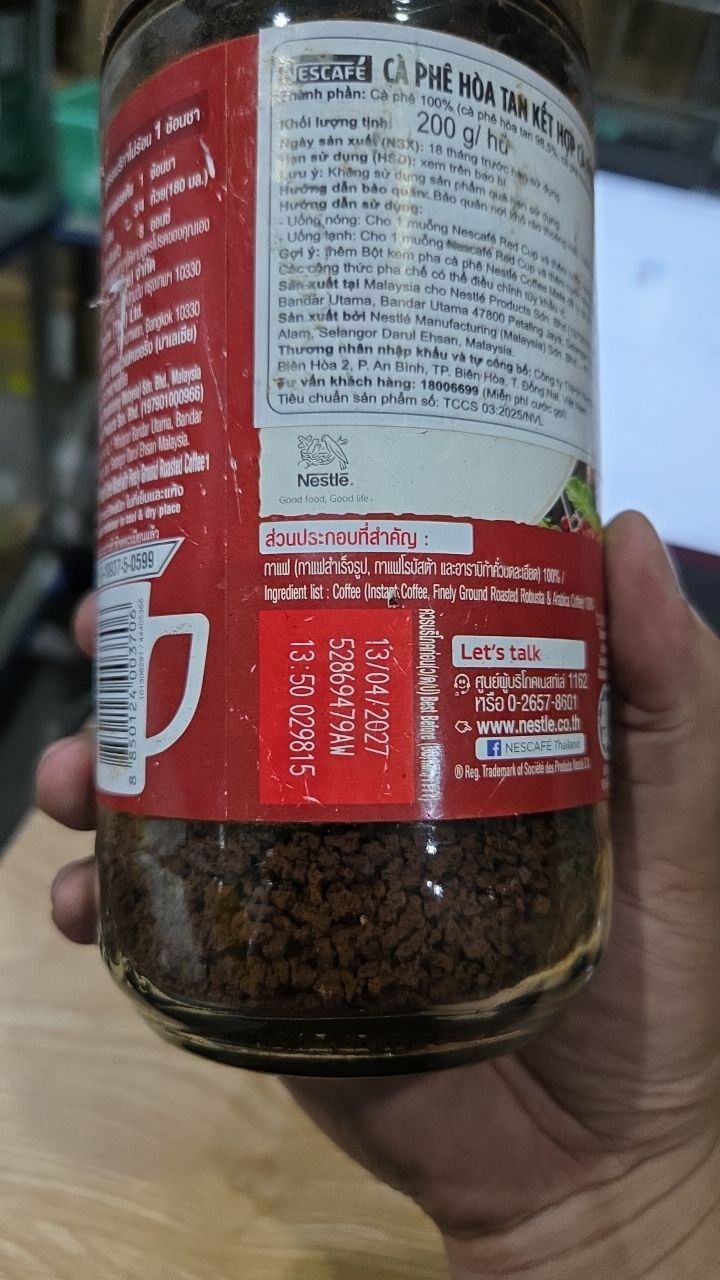 Cà phê hòa tan kết hợp rang xay NESCAFÉ RED CUP 200g