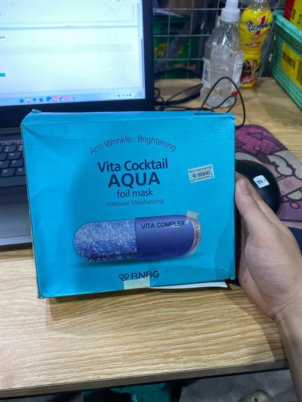 Combo 10 Mặt Nạ Cấp Ẩm Cho Da BNBG Vita Cocktail AQUA Foil Mask 30mlx10
