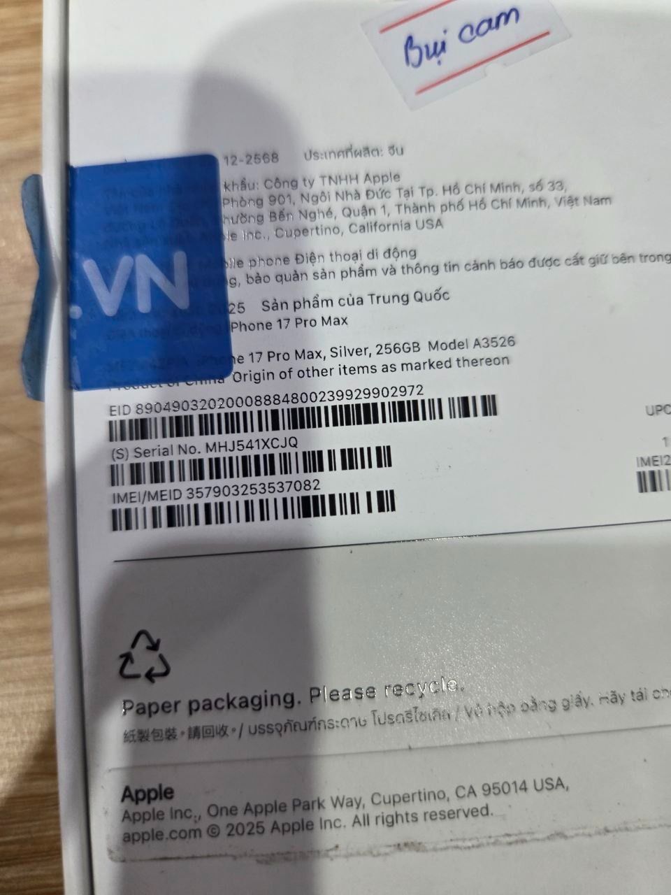 Apple iPhone 17 Pro Max  - Bạc - 256GB