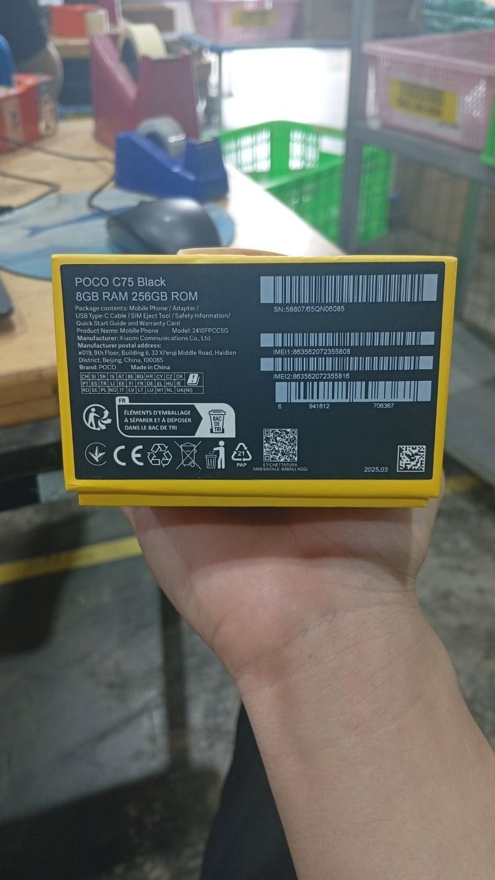 Điện thoại POCO C75 (8GB/256GB) - Hàng Chính Hãng - Đen