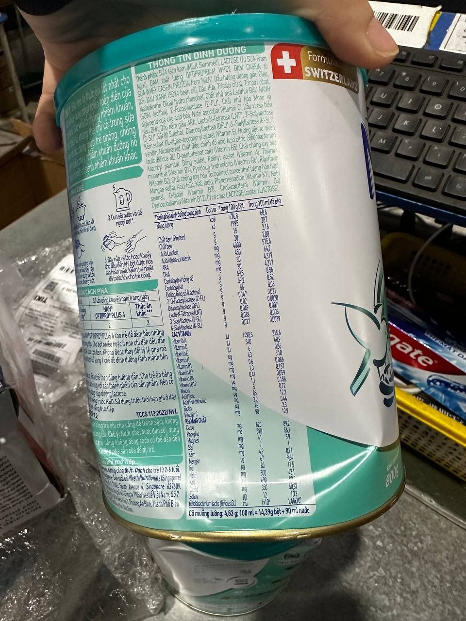 [Tặng Đồ chơi toán học cân bằng] Bộ 2 lon Sữa bột Nestlé NAN OPTIPRO PLUS 4 800g/lon với 5HMO Giúp tiêu hóa tốt + Tăng cường đề kháng - Bé 2-6 tuổi