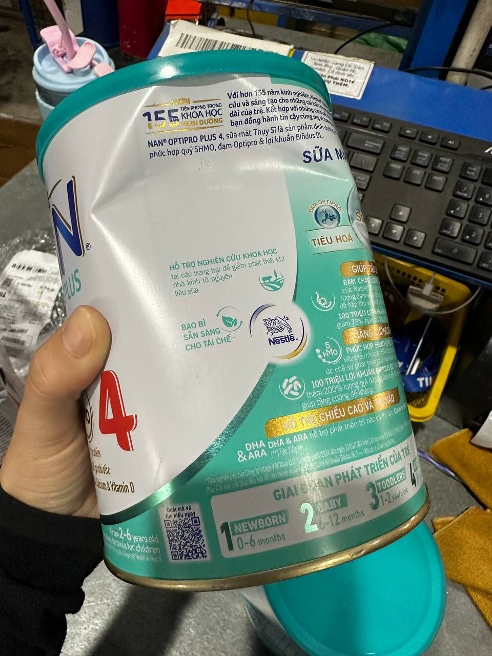 [Tặng Đồ chơi toán học cân bằng] Bộ 2 lon Sữa bột Nestlé NAN OPTIPRO PLUS 4 800g/lon với 5HMO Giúp tiêu hóa tốt + Tăng cường đề kháng - Bé 2-6 tuổi