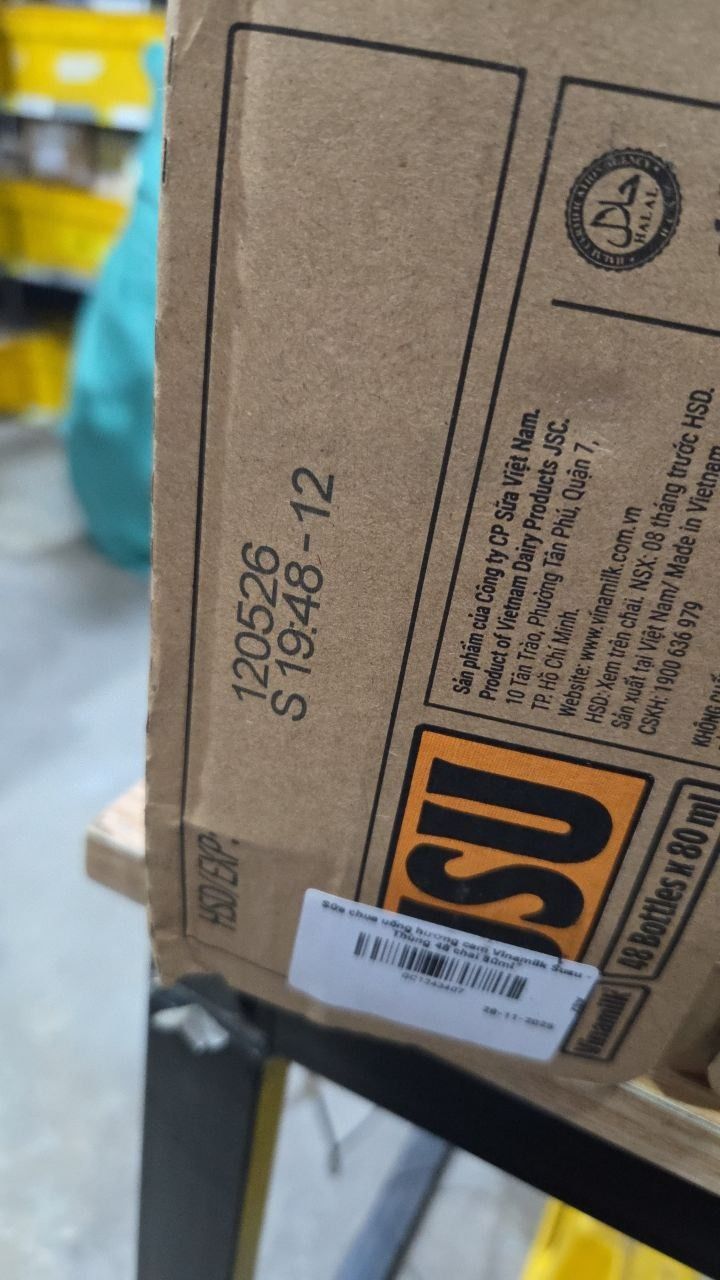 Sữa chua uống hương cam Vinamilk Susu - Thùng 48 chai 80ml