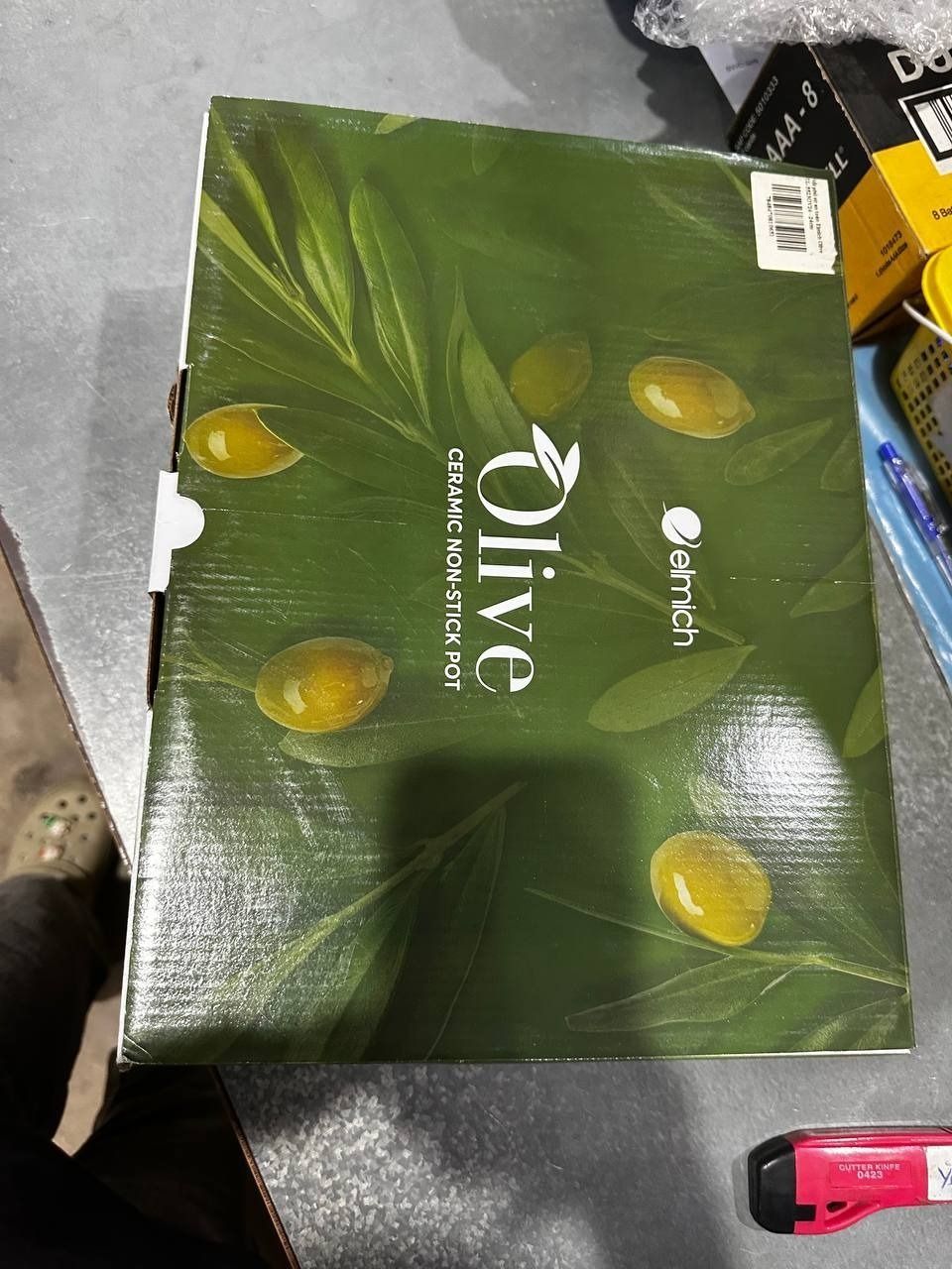 [LIVE] Nồi phủ sứ an toàn Elmich Olive EL-5523OV  - 24cm