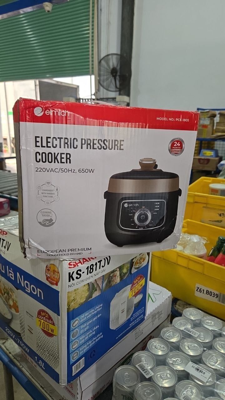 [LIVE] Nồi áp suất Elmich PCE-1805 dung tích 2.5L - Hàng Chính Hãng  - Đen