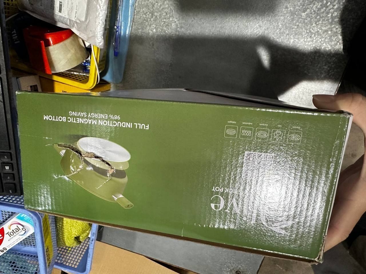 [LIVE] Nồi phủ sứ an toàn Elmich Olive EL-5523OV  - 24cm