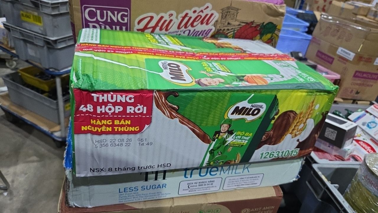 Thùng 48 Hộp Sữa Nestlé MILO Nước (180ml / Hộp) - không màng nhựa
