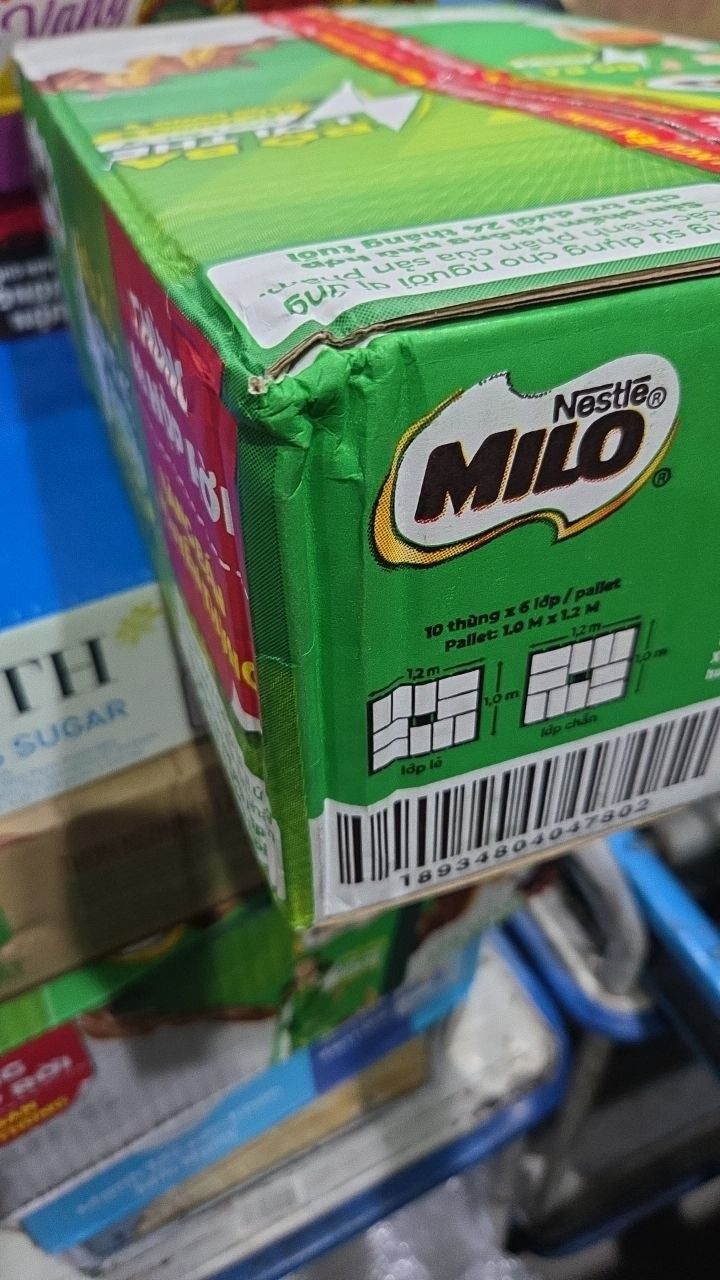 Thùng 48 Hộp Sữa Nestlé MILO Nước (180ml / Hộp) - không màng nhựa