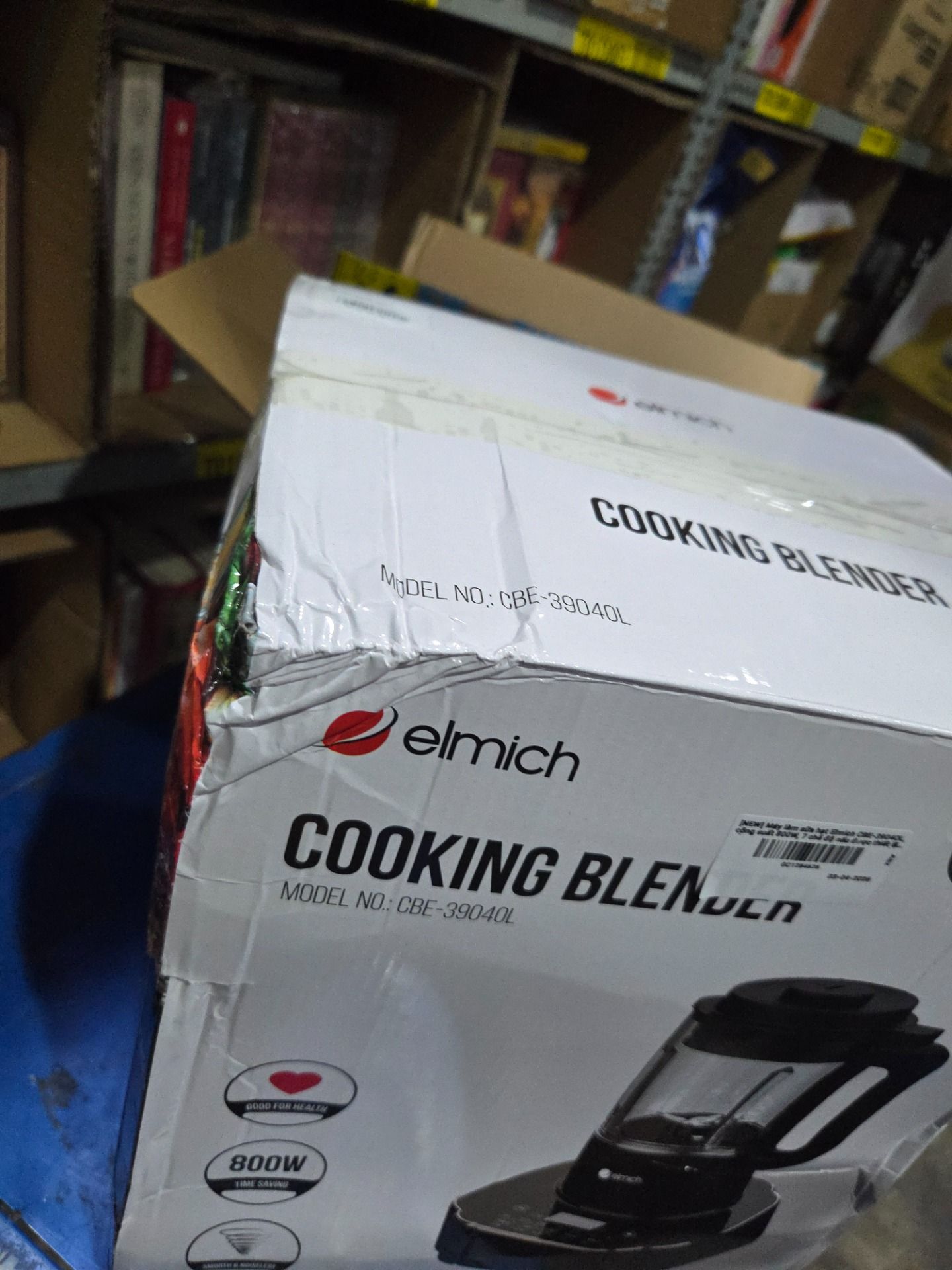 [NEW] Máy làm sữa hạt Elmich CBE-3904OL, công suất 800W, 7 chế độ nấu được thiết lập sẵn, lưỡi dao 3 tầng 8 cánh giúp xay nhuyễn - Hàng chính hãng