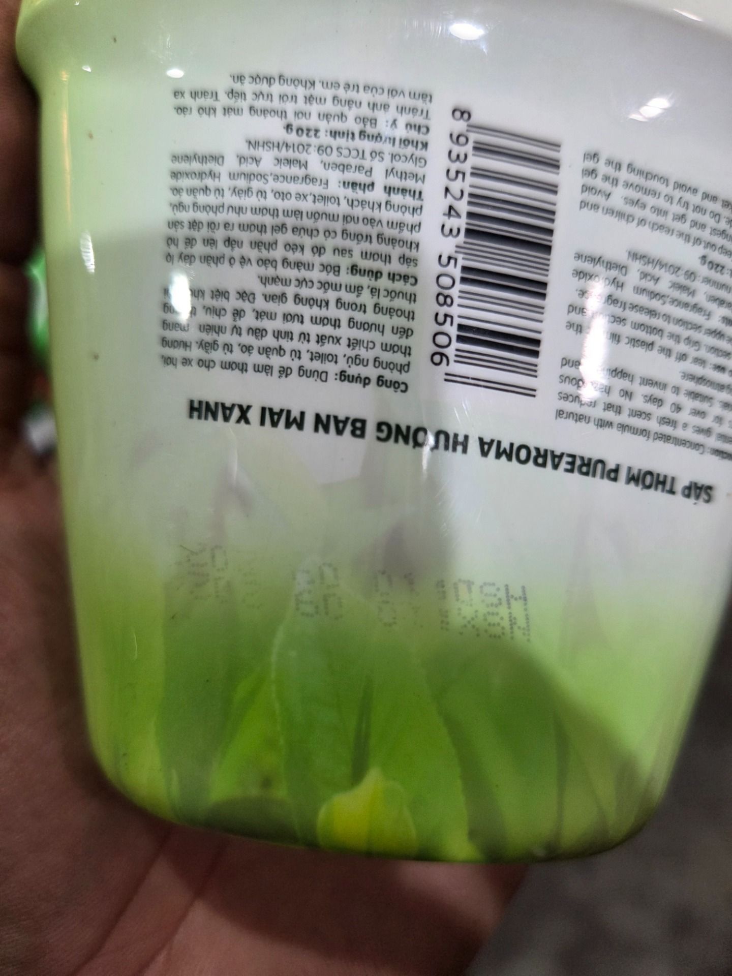 Sáp gel Pure Aroma 220g - hương Ban Mai Xanh